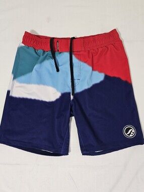 Shoyoroll Uniforms USA Made Active Combat Shorts 2XL Red Blue Colorblock